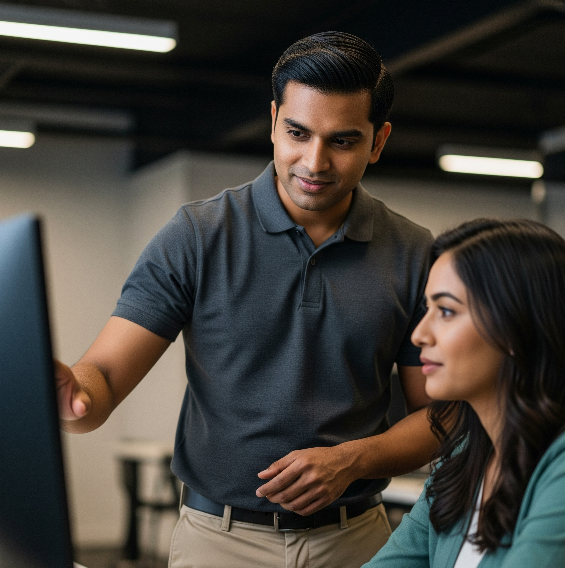 Technician providing expert IT support to a client